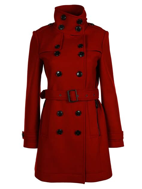 burberry brit red coat|Burberry Brit coat price.